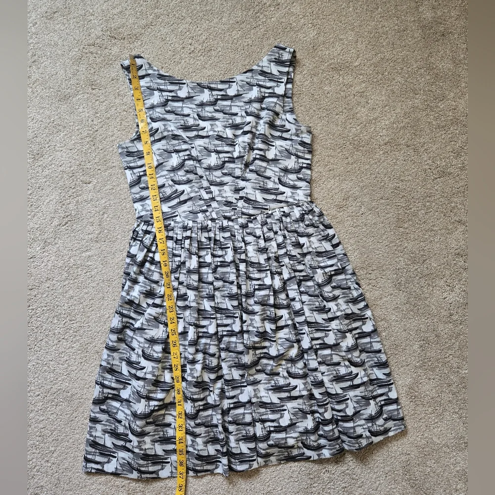 ModCloth/Emily and Fin Come Sail Away Sailboat Dress Size L - Picture 6 of 9